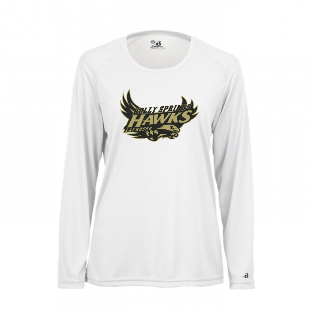 Holly Springs 2018 Lacrosse LADIES LS WHITE TEE