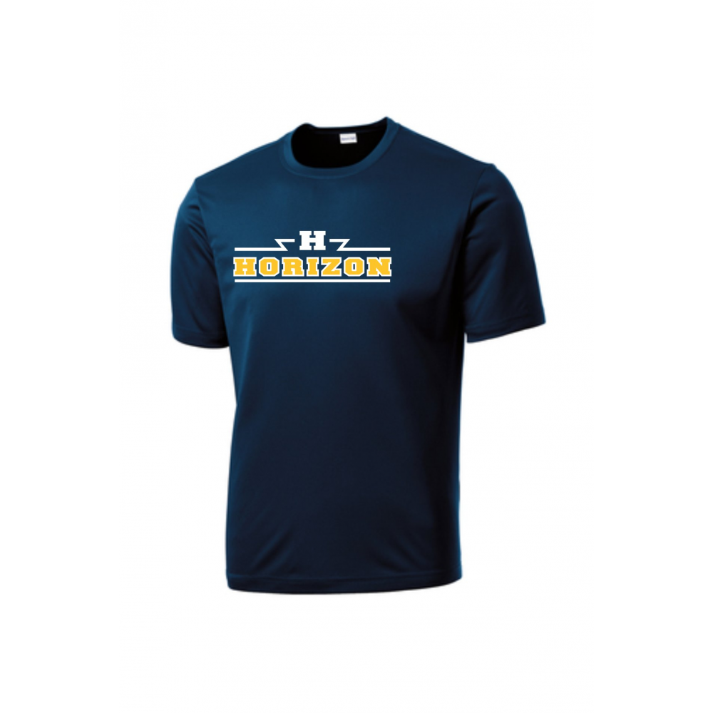 Horizon Christian 2019 Athletic Store MOCKUP NAVY PERF TEE