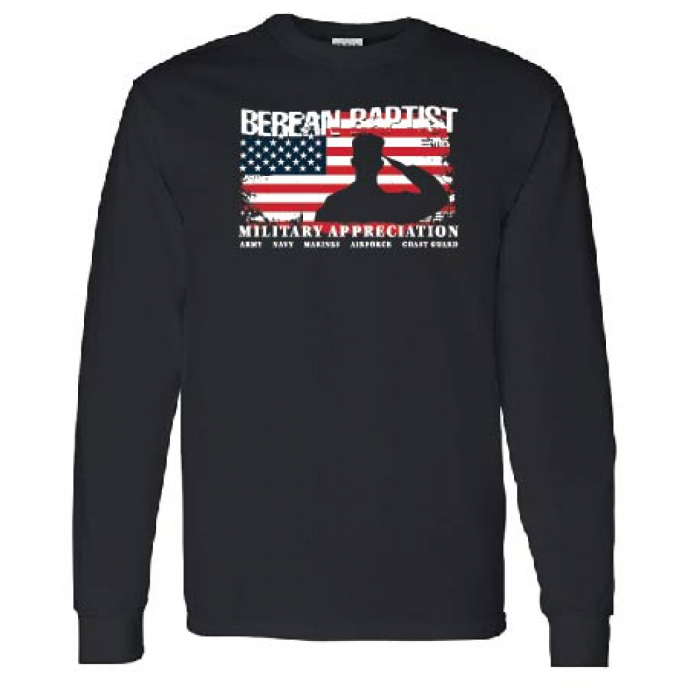 Berean Baptist Academy Apparel-Military Shirt_G5400 Black