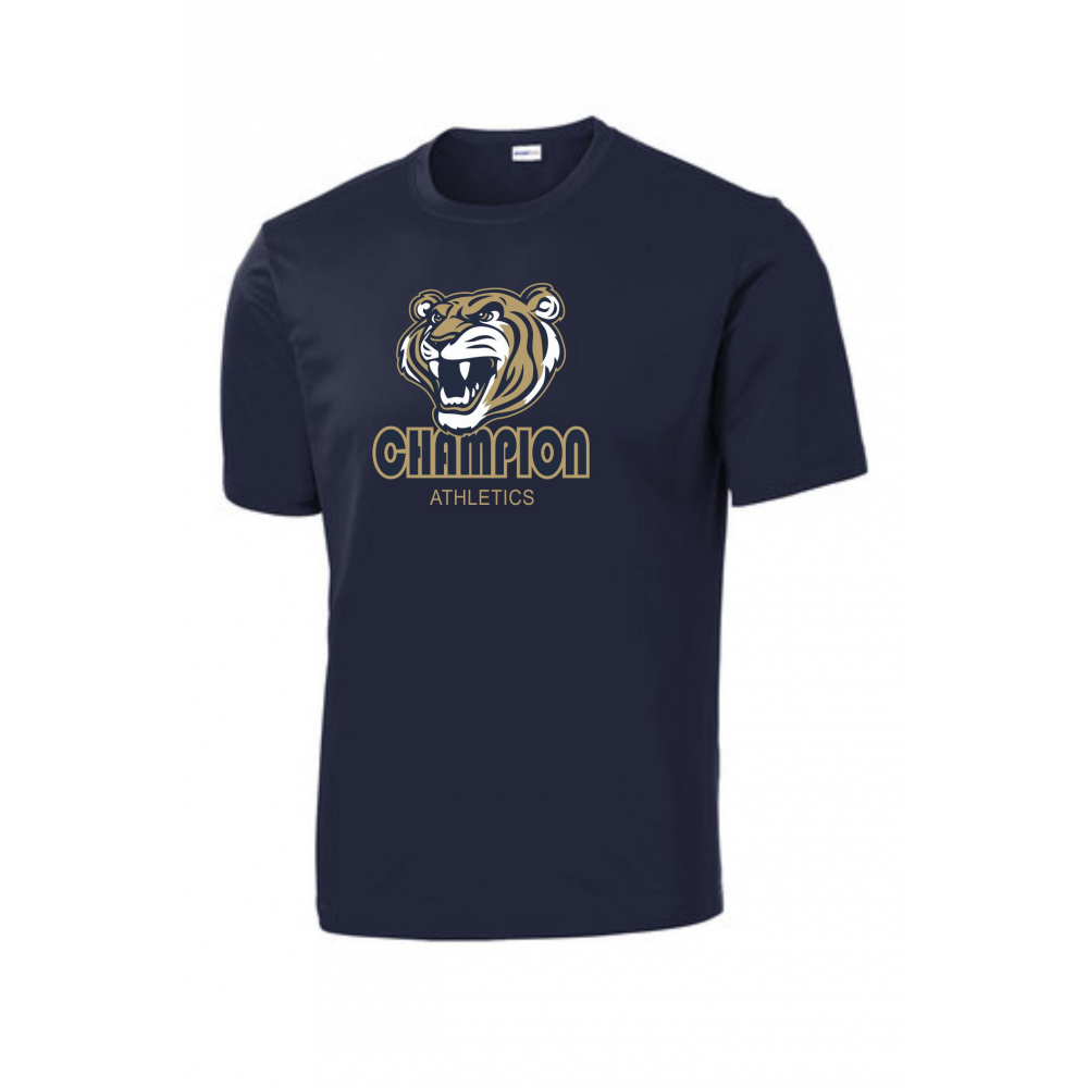 Champion Christian Year Around MOCKUP ST350 Navy Tiger Head