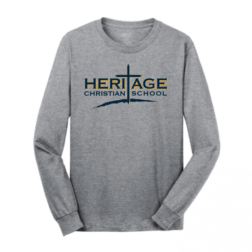 Heritage Christian School-PC54LS-Athletic Heather