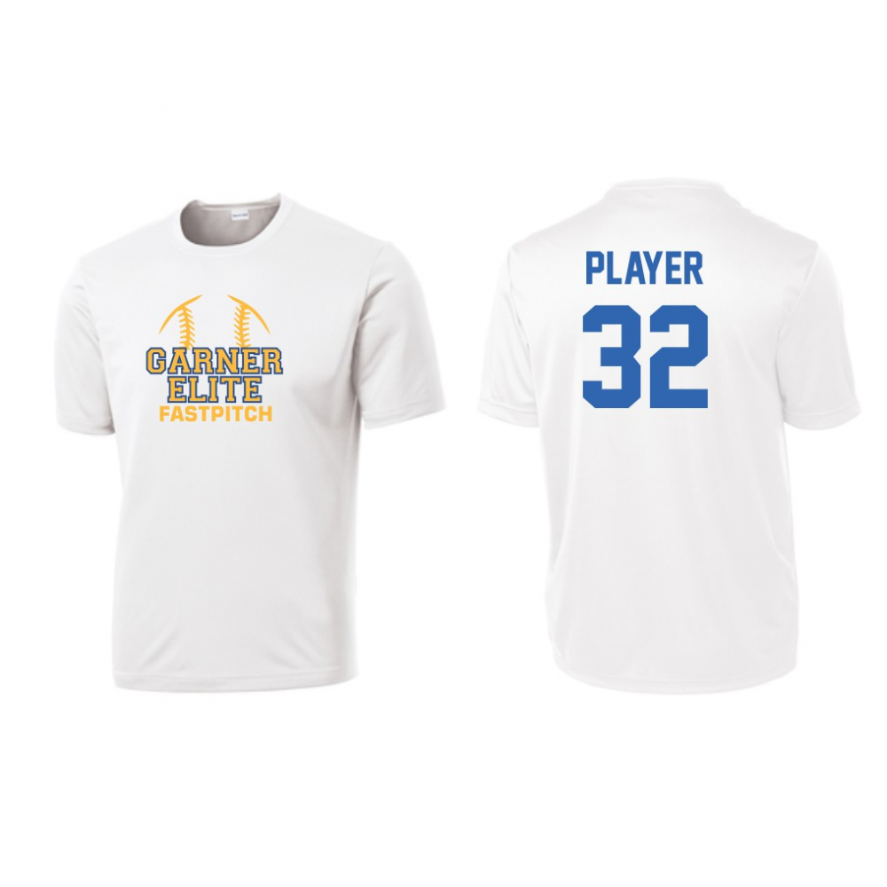 Garner Elite Softball Tees PER FP WH