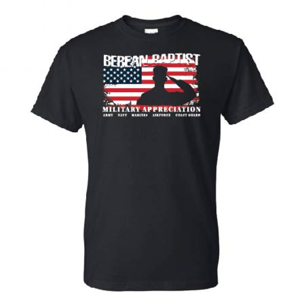 Berean Baptist Academy Apparel-Military Shirt_G8000 Black