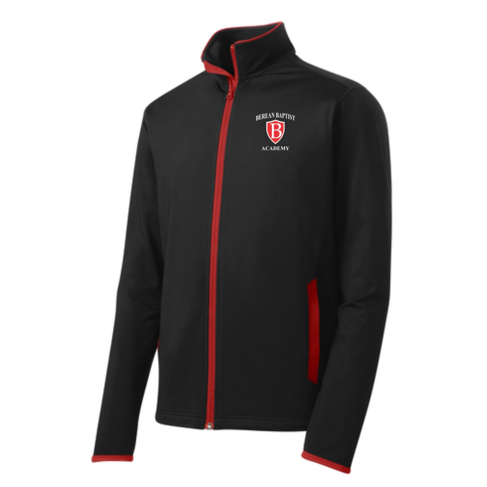 Berean 2020 PE Uniforms MOCKUP ST853 Black-True Red