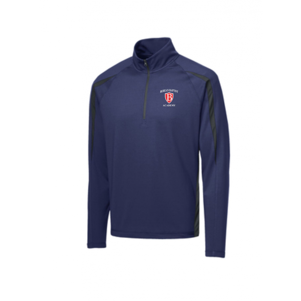 Berean 2020 PE Uniforms MOCKUP ST851 True Navy-Charcoal Grey