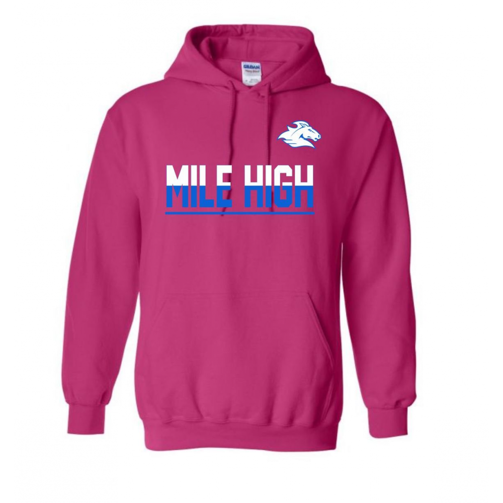 Mile High 2020 2021 Spirit Store Gildan Pink Hoodie