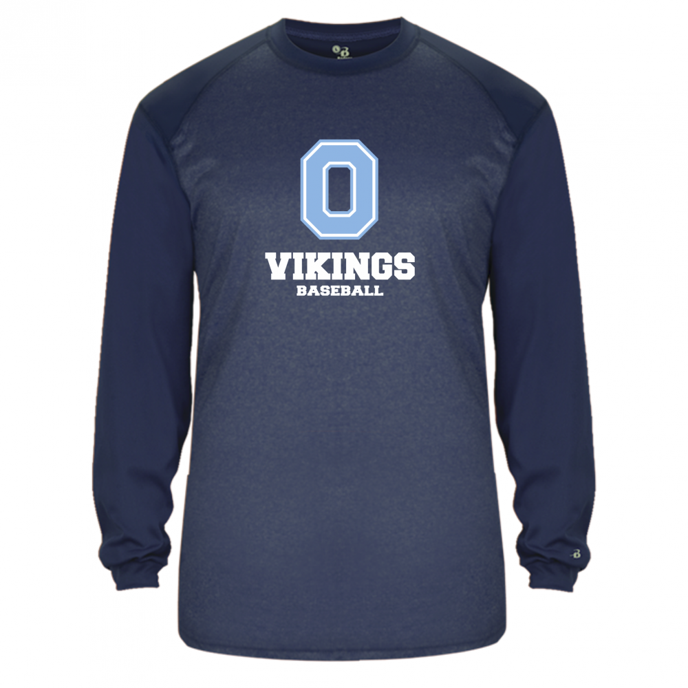 Oakmont Baseball NAVY TONAL LS TEE