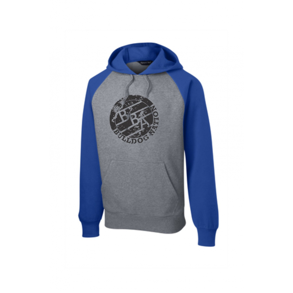 Berean Baptist Bulldogs Spiritwear Year Round » Sweats » Sport-Tek Raglan  Colorblock Pullover Hooded Sweatshirt