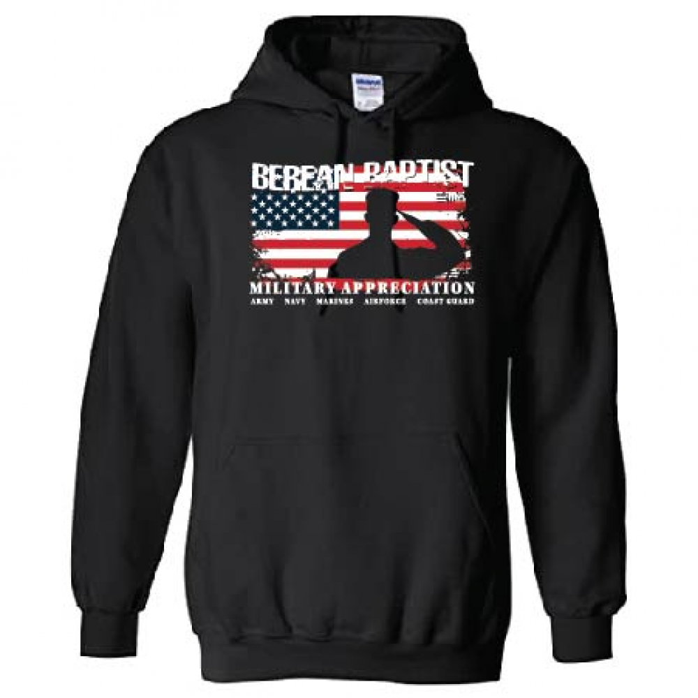 Berean Baptist Academy Apparel-Military Shirt_G18500 Black