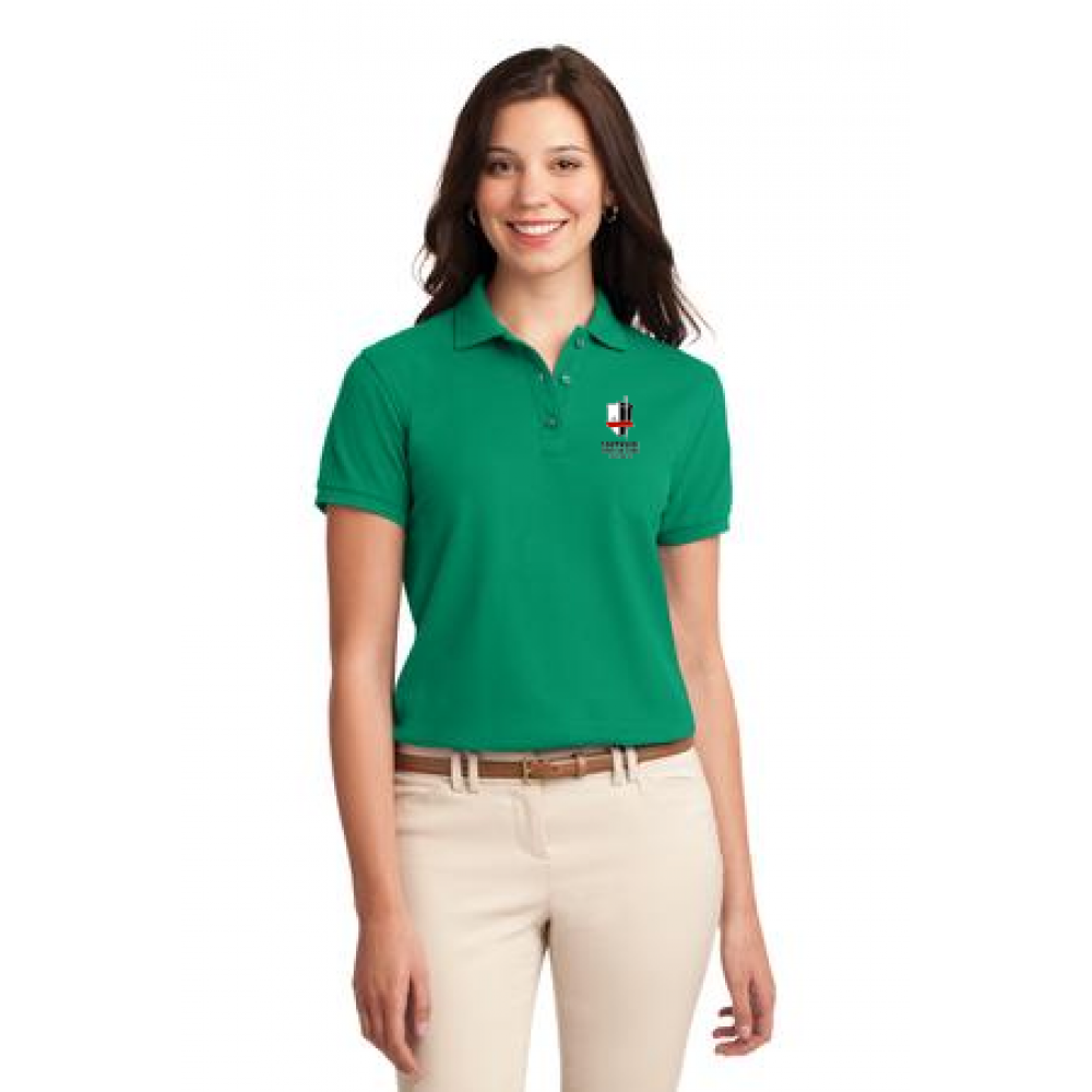 Womens green polo clearance shirt