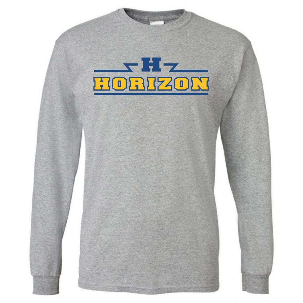 Horizon Christian 2019 Athletic Store MOCKUP GREY LS TEE