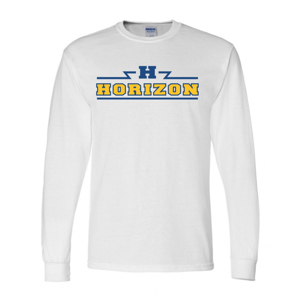 Horizon Christian 2019 Athletic Store MOCKUP WHITE LS TEE