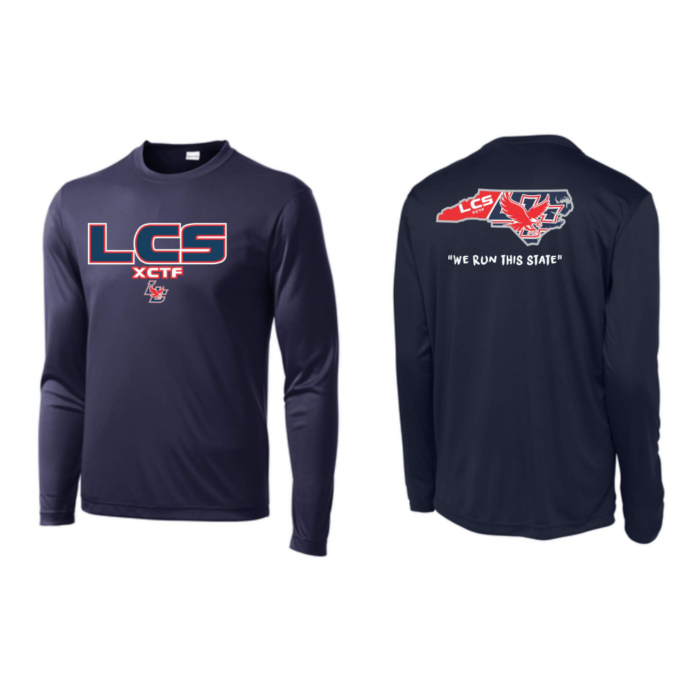 Lincoln Charter Track Packs LS TEE NAVY